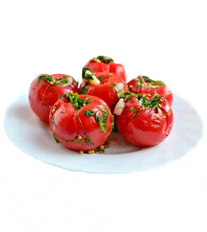 Пряные помидоры с зеленью